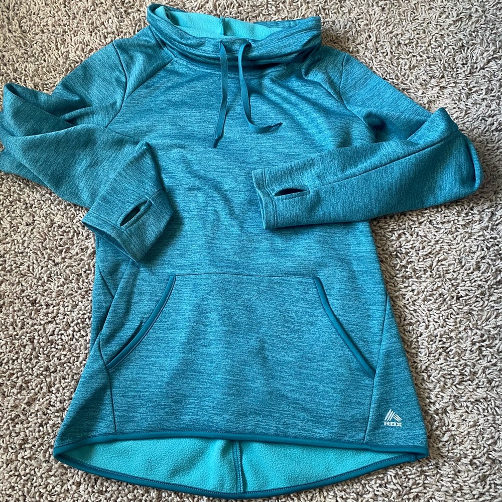 DISCOUNT SHIP teal turtleneck sweater